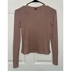 Women's Long Sleeve Knit Top - Brown